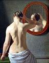 Woman Standing in Front of a Mirror